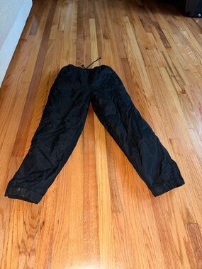 Black Insulated Windbreaker Pants